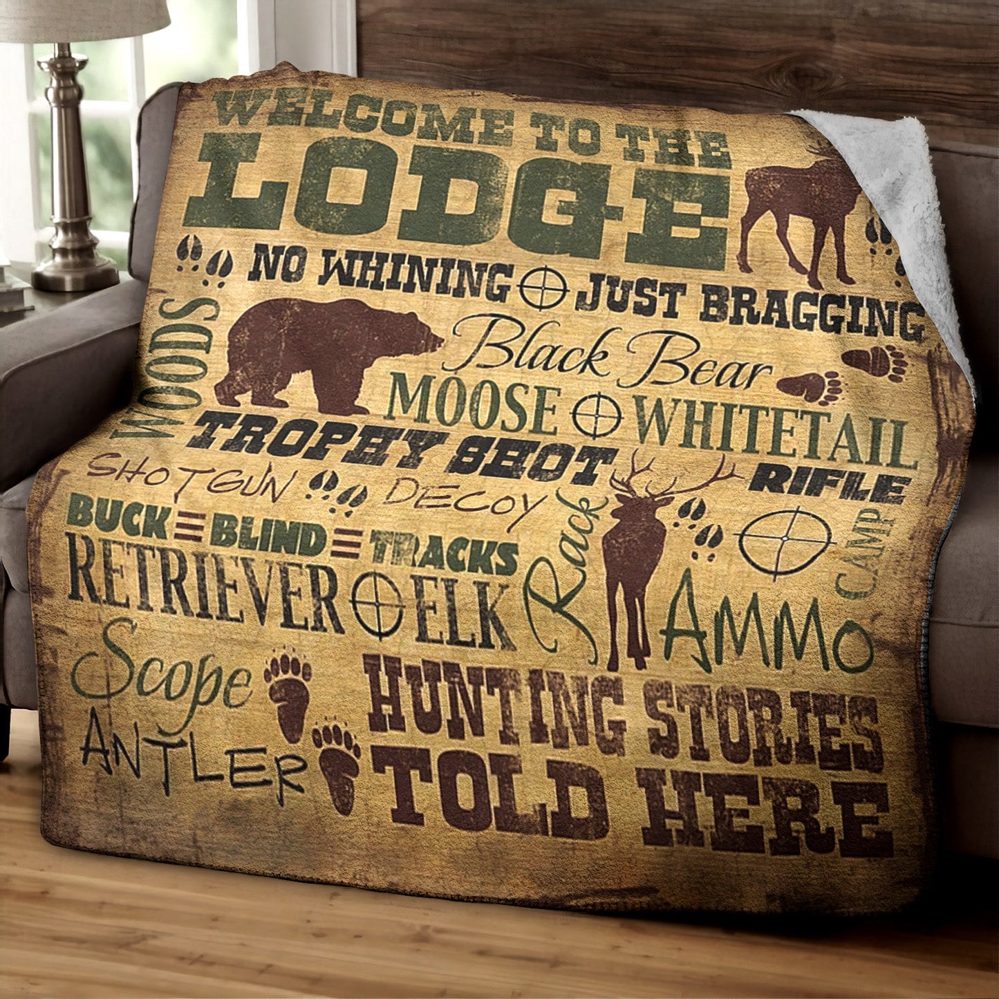 Hunting HM030932TT Sherpa Fleece Blanket