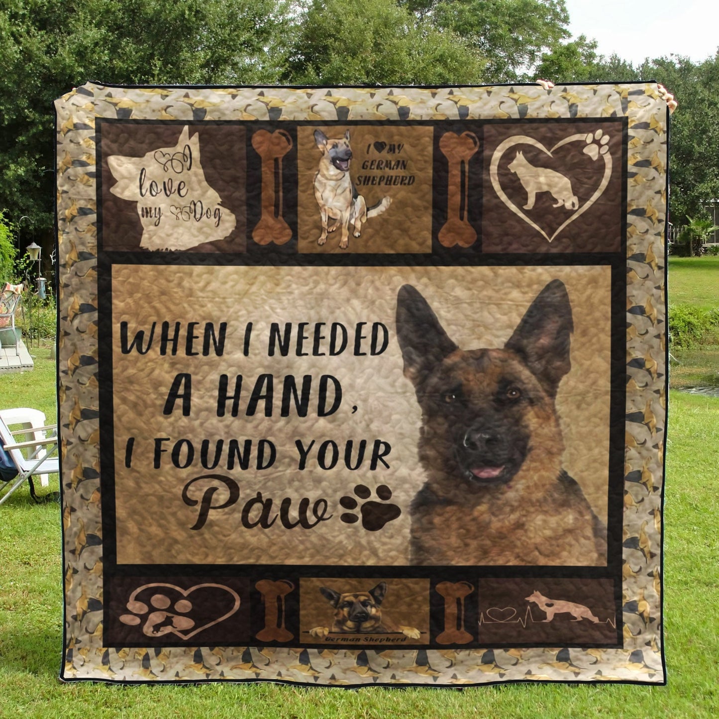I Love My German Shepherd CLA31100892Q Quilt Blanket