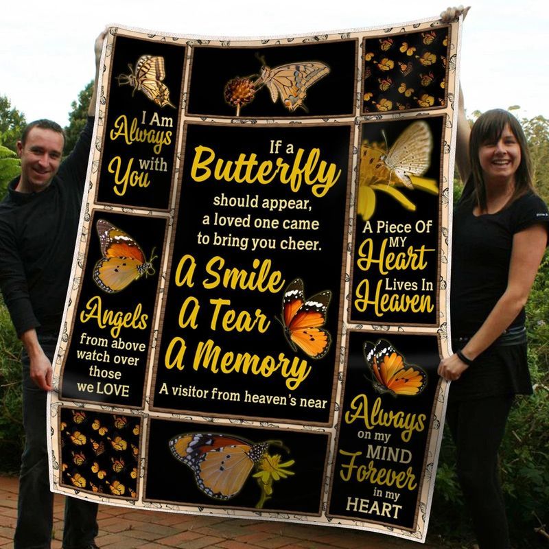 I Am Always With You Butterfly CL11100098MDF Sherpa Fleece Blanket