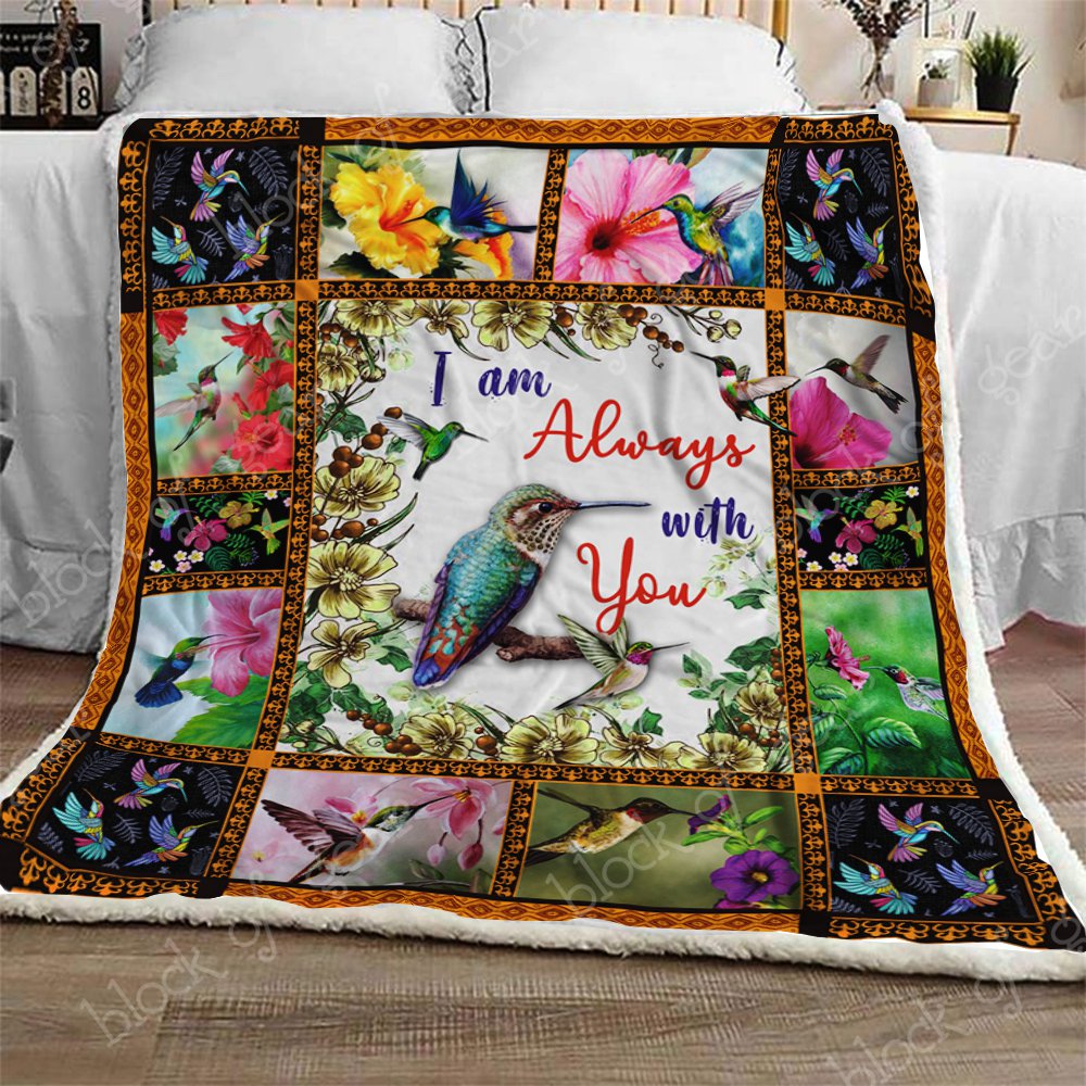 I Am Always With You Hummingbird CL2709199MDF Sherpa Fleece Blanket