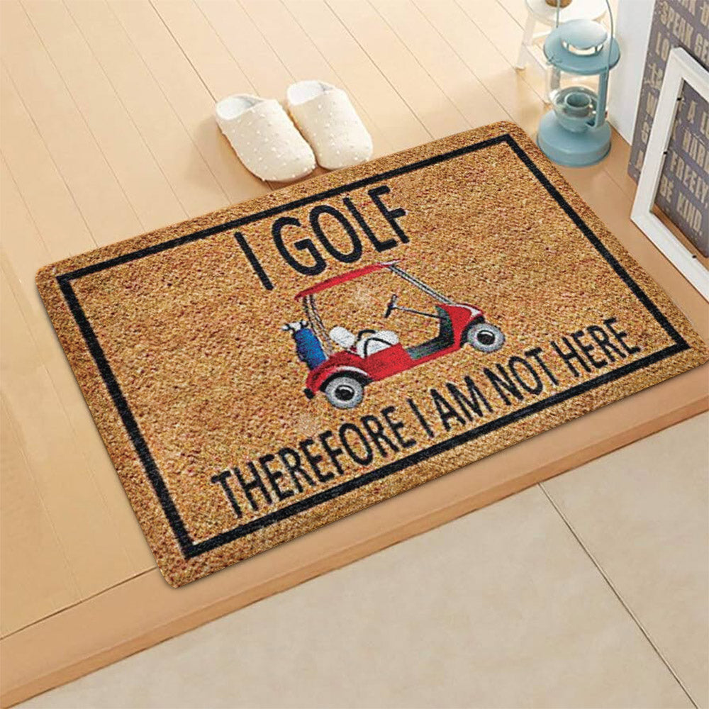 I Golf Therefore I Am Not Here CLA1710111D Non-slip Door mats