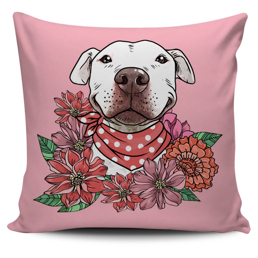 Illustrated Pit Bull CLP0111090P Throw Pillow Covers