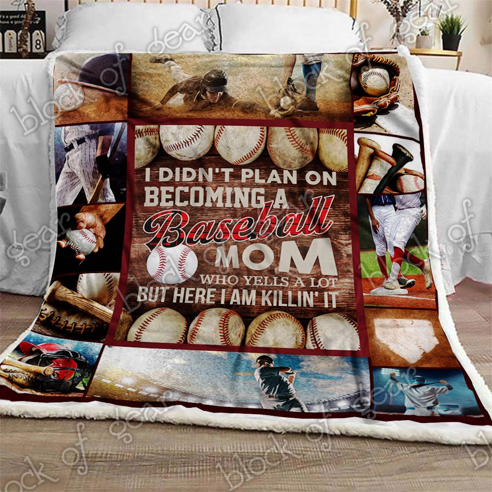 Im A Proud Baseball Mom CL2709221MDF Sherpa Fleece Blanket
