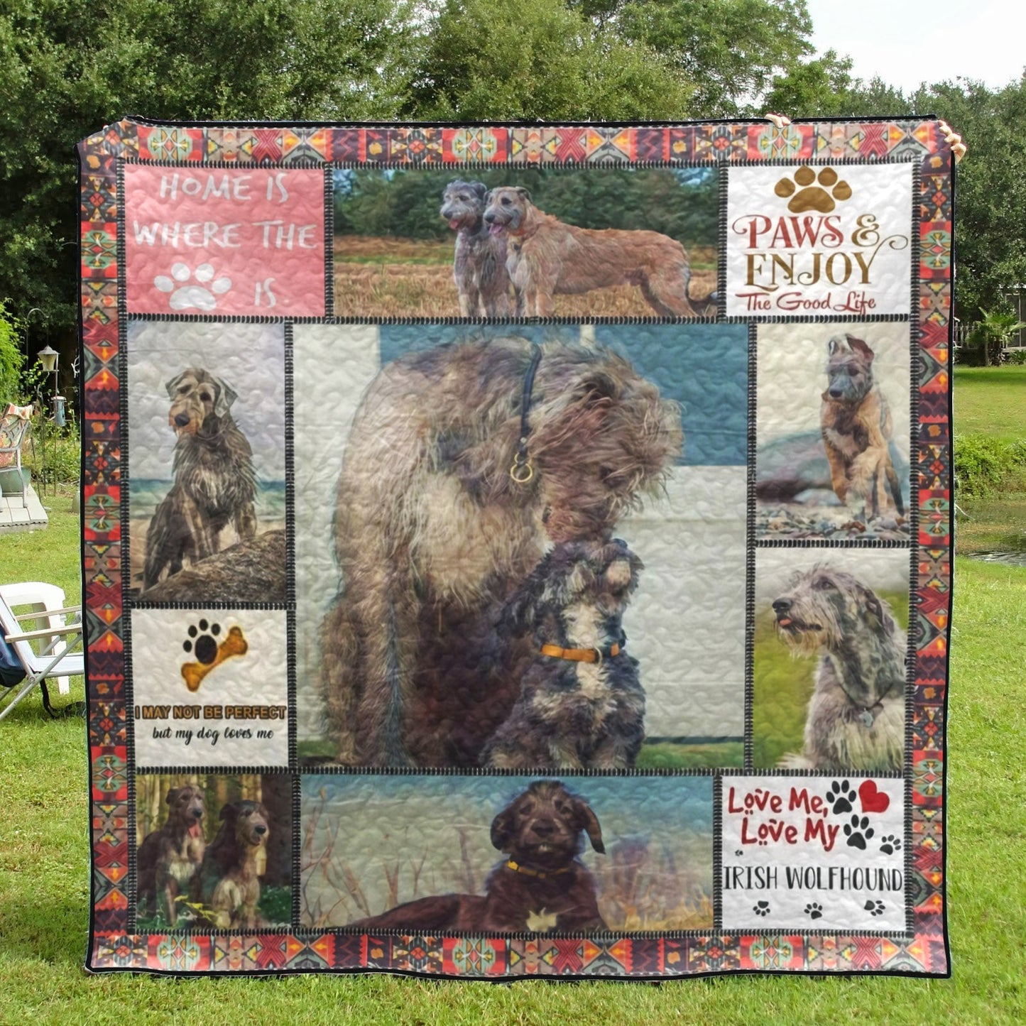 Irish Wolfhound Enjoy CL10100161MDQ Quilt Blanket