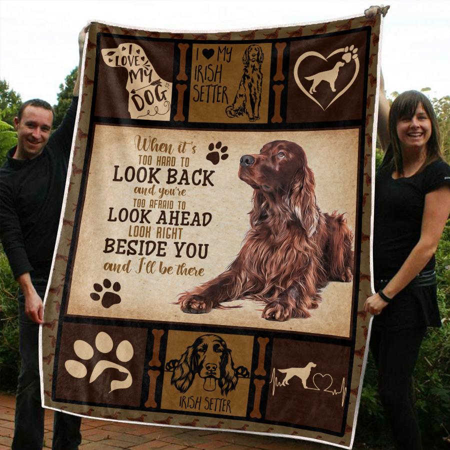 Irish Setter CLM3110178S Sherpa Fleece Blanket