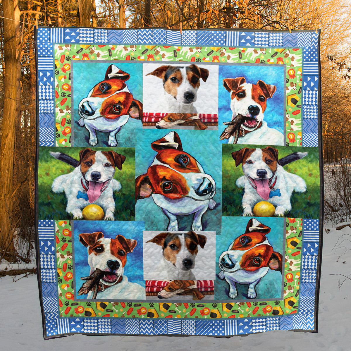 Jack Russell CLH1012335Q Quilt Blanket