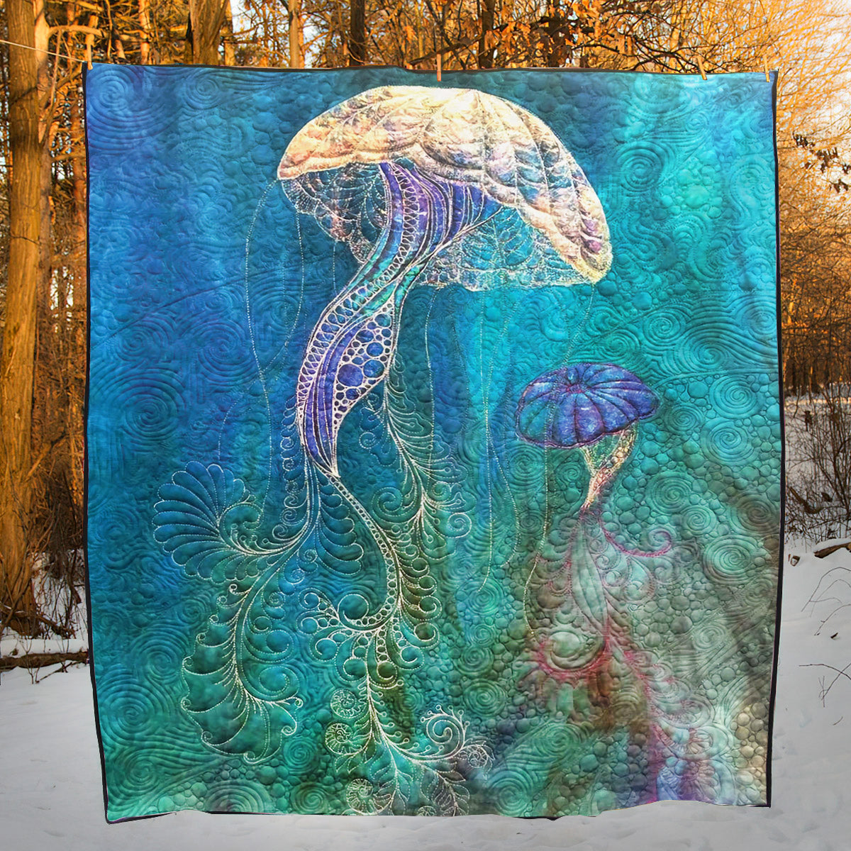 Jellyfish CLA2310297Q Quilt Blanket