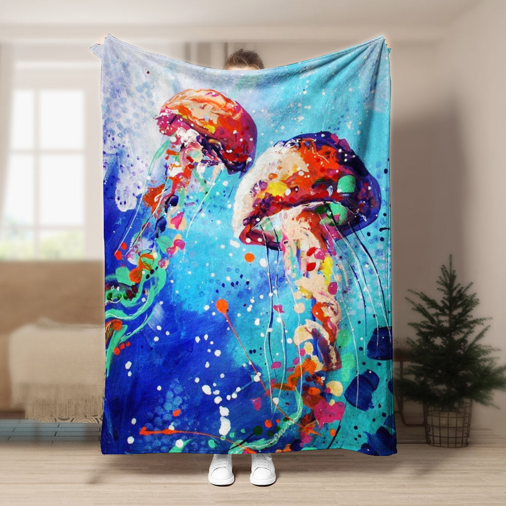 Jellyfish HN290841F Sherpa Fleece Blanket