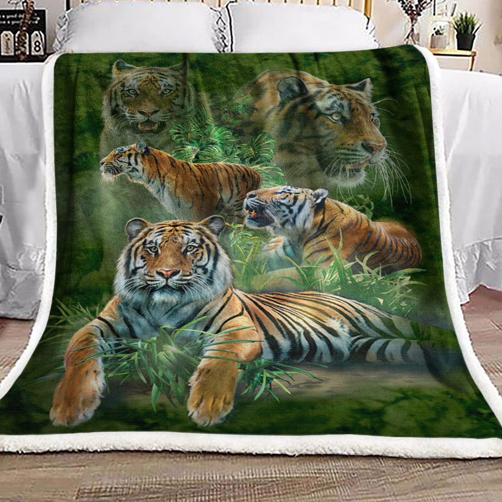 Jungle Tigers HN1411072F Sherpa Fleece Blanket