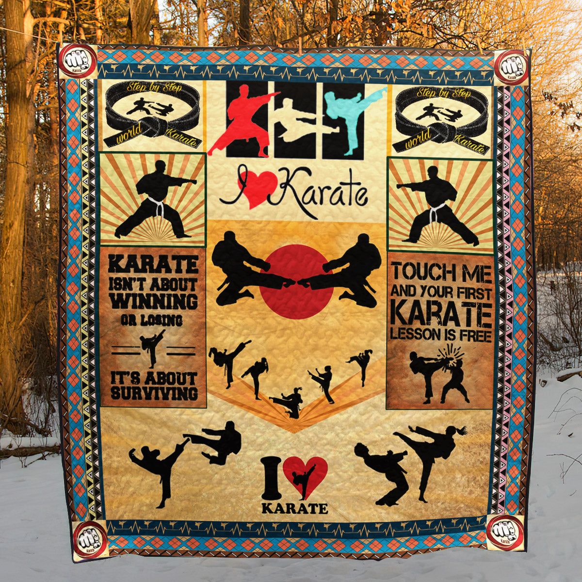 Karate CL17122011MDQ Quilt Blanket