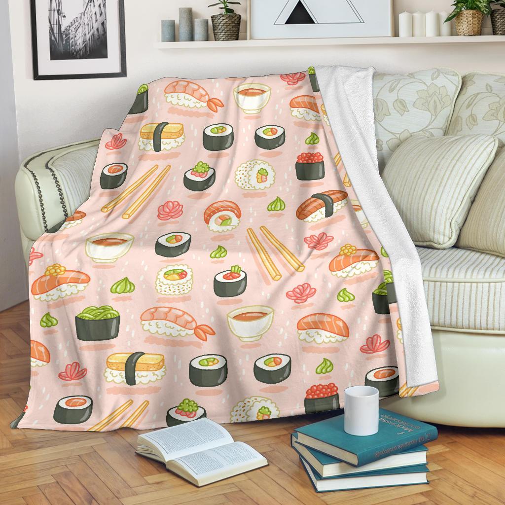 Kawaii Sushi CL12100662MDF Sherpa Fleece Blanket