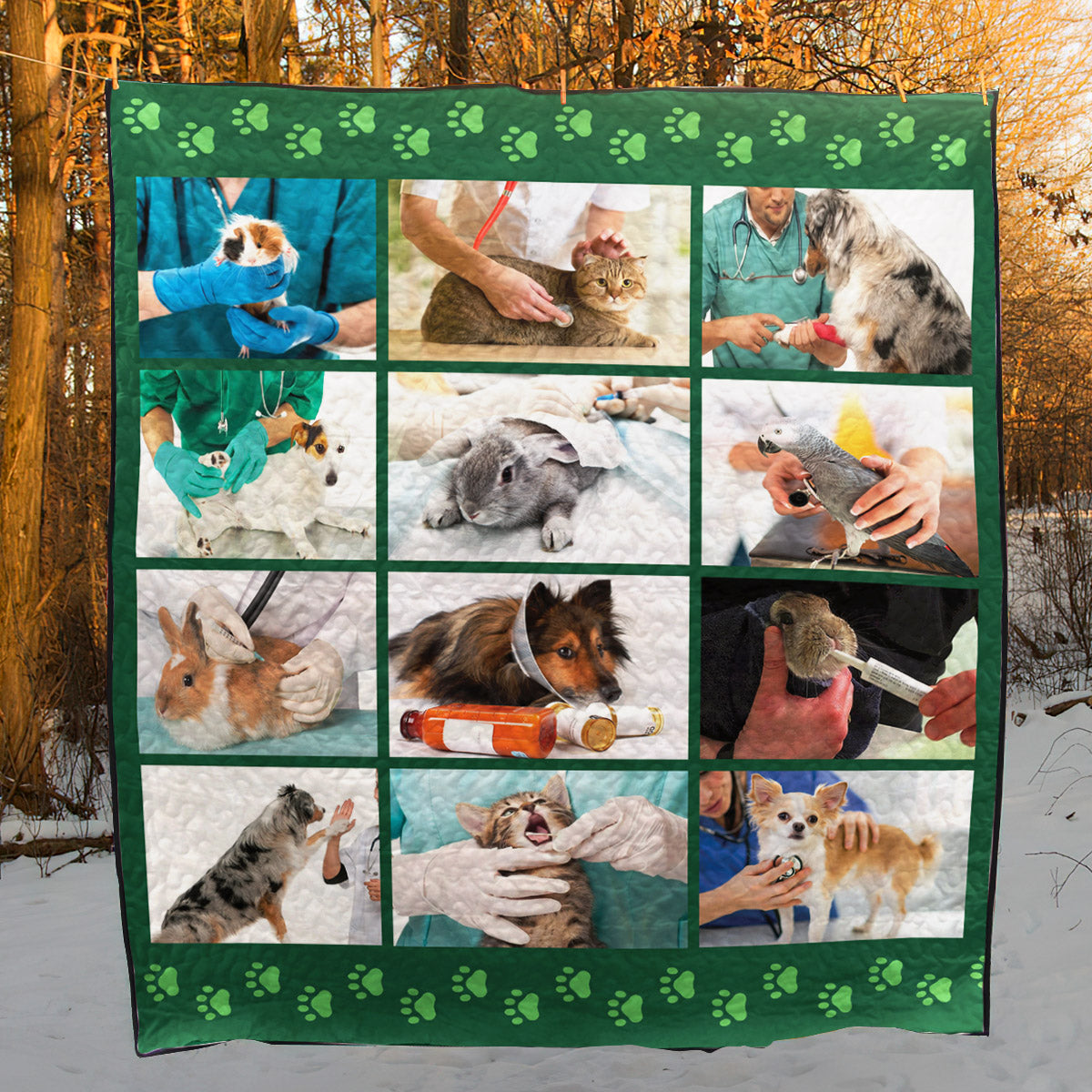 Keep Calm This Is Vet Tech CLH0811200Q Quilt Blanket