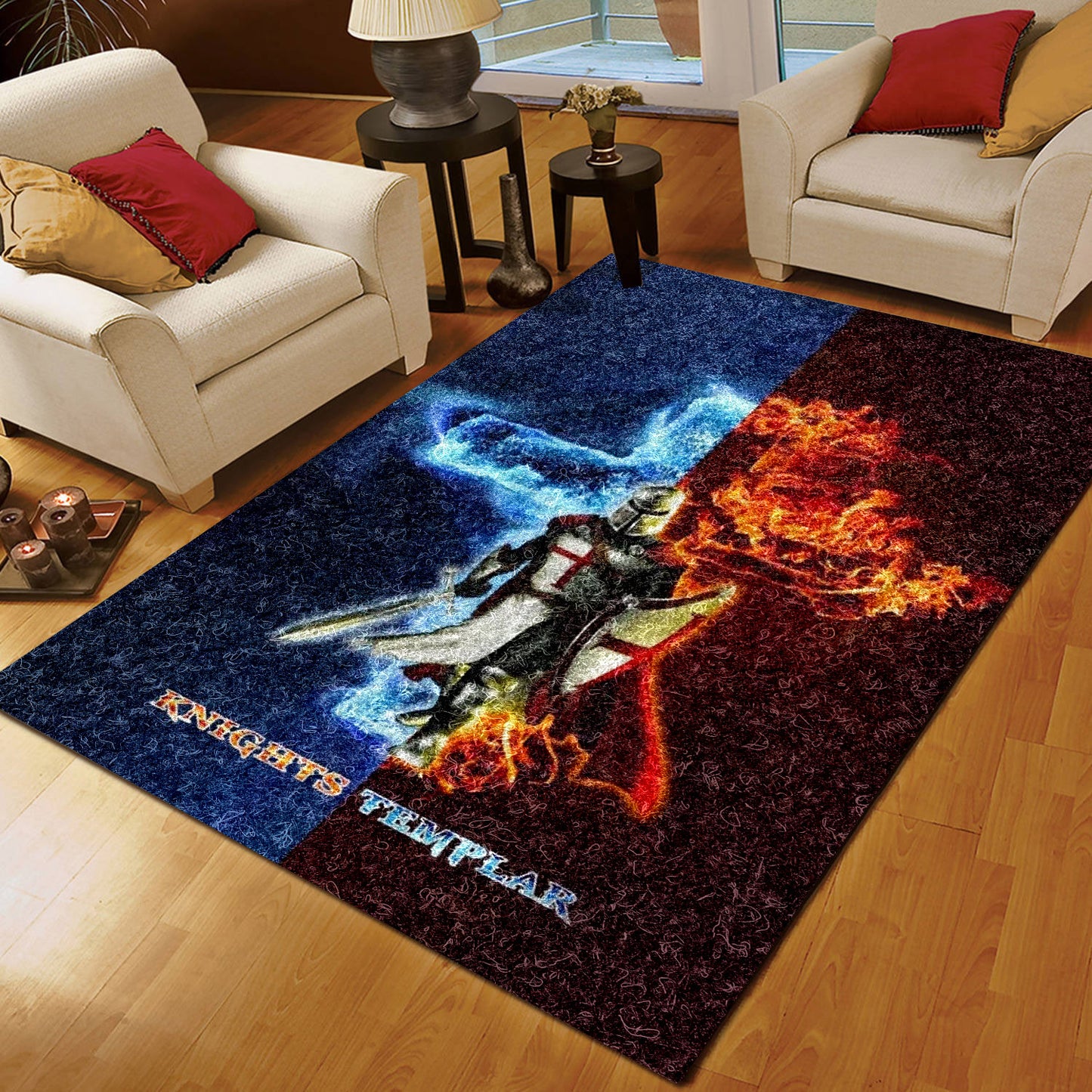 Knights Templar Ice And Fire CL0110080MDR Rug