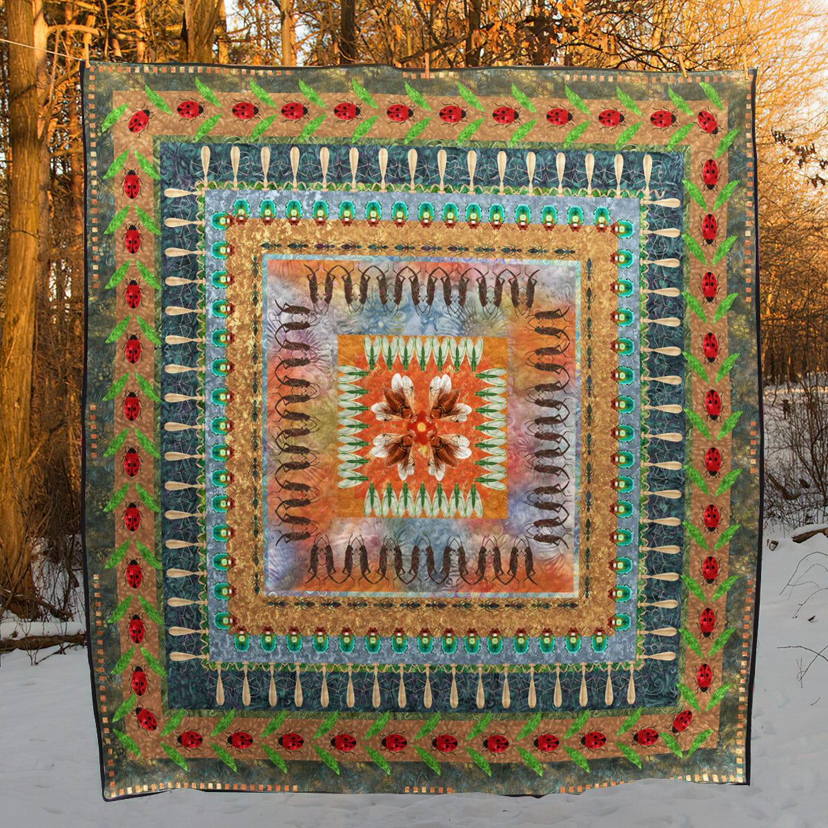Lady Bug CLA2011600Q Quilt Blanket