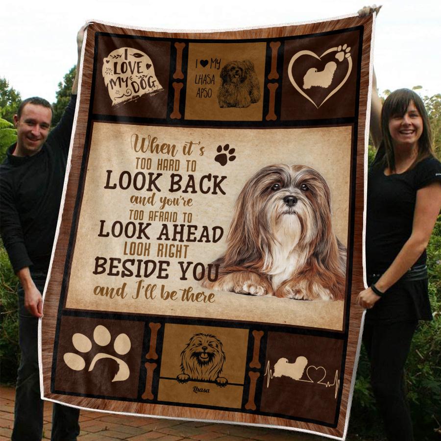 Lhasa Apso CLM3110186S Sherpa Fleece Blanket