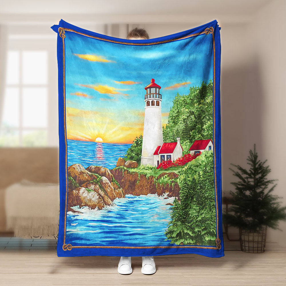Lighthouse ML290843F Sherpa Fleece Blanket