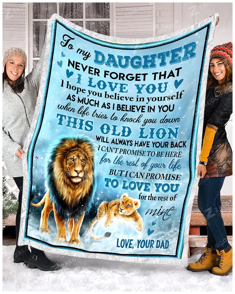 Lion To My Daughter My Sunshine CL29110460MDF Sherpa Fleece Blanket