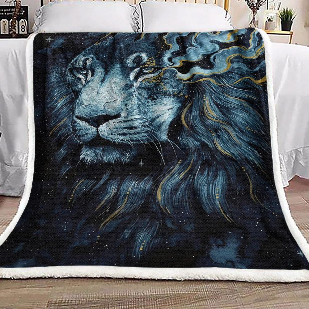 Lion VD270996F Sherpa Fleece Blanket