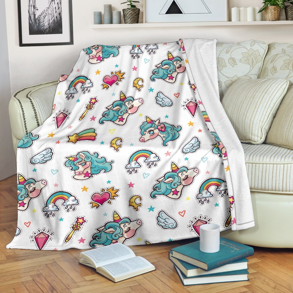 Little Girly Unicorn CL16100365MDF Sherpa Fleece Blanket