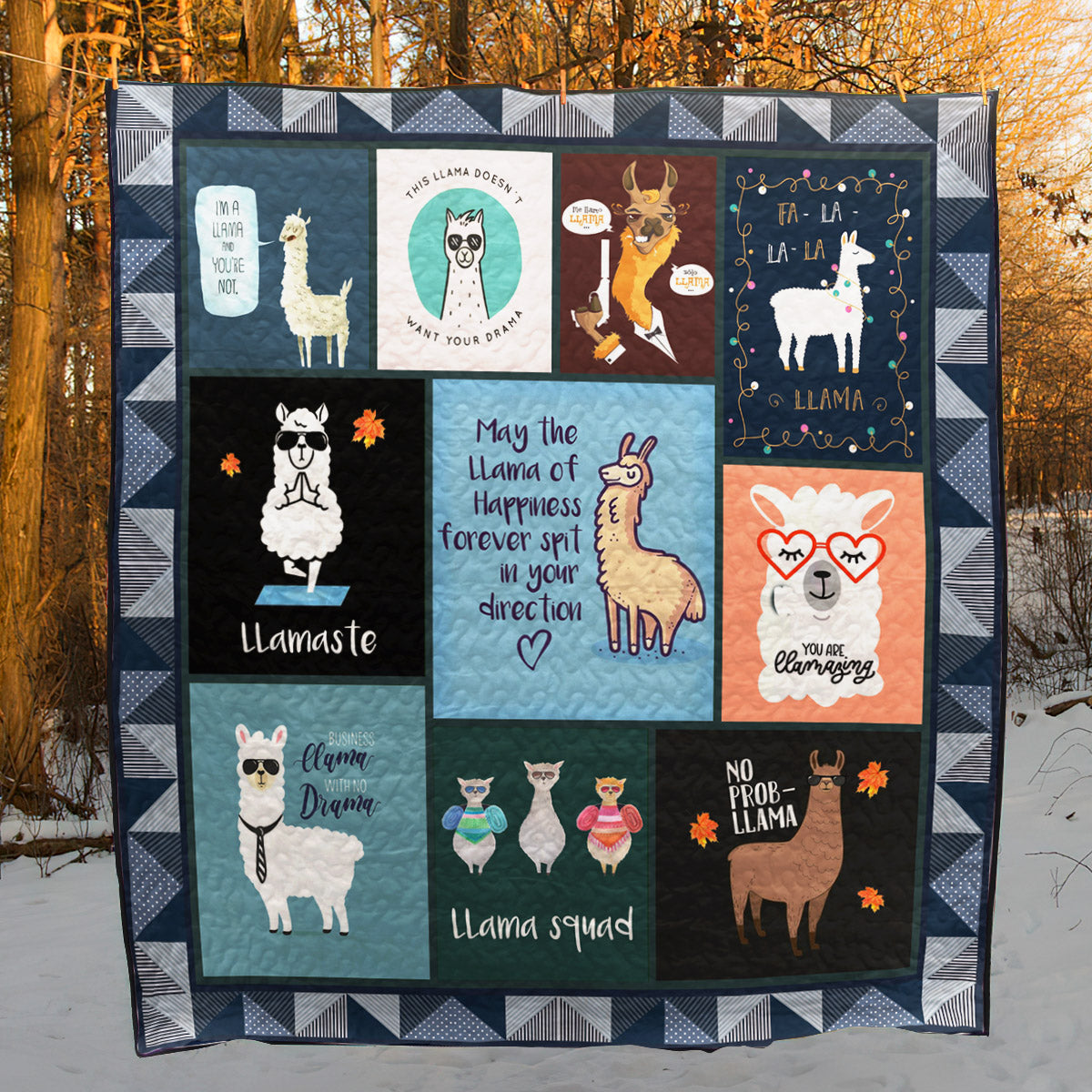 Llama CLH0811301Q Quilt Blanket