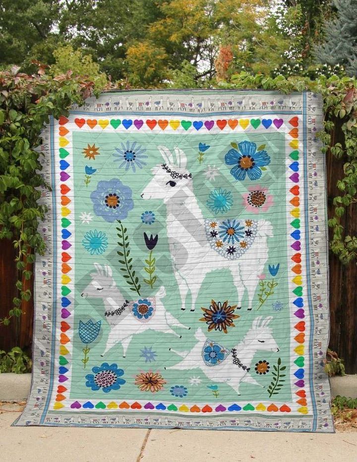 Llama Llama Family CLA18120358Q Quilt Blanket