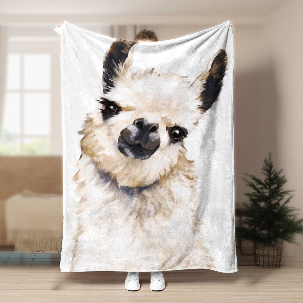 Llama BL171015F Sherpa Fleece Blanket