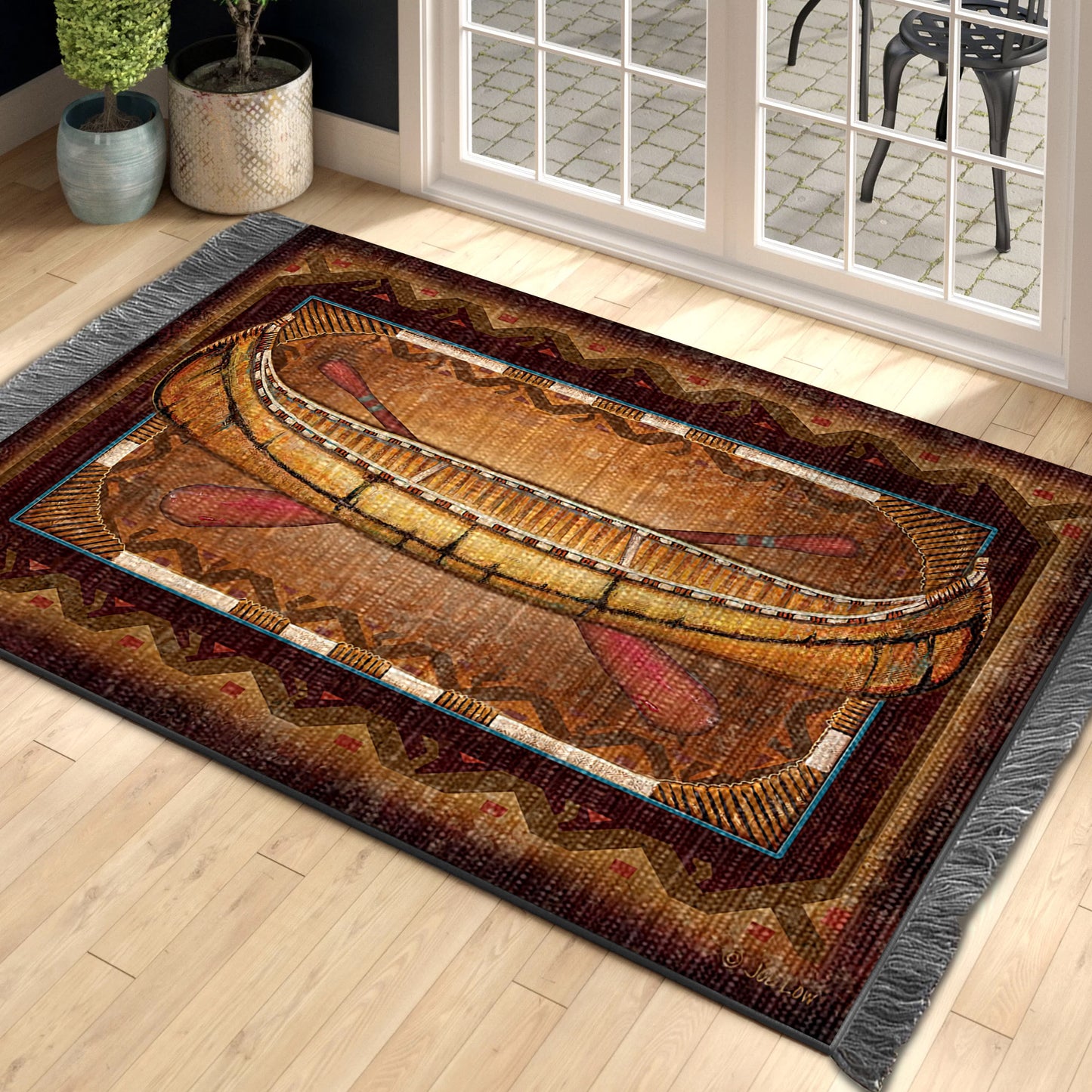 Lodge Canoe NN0110104F Decorative Floor-cloth