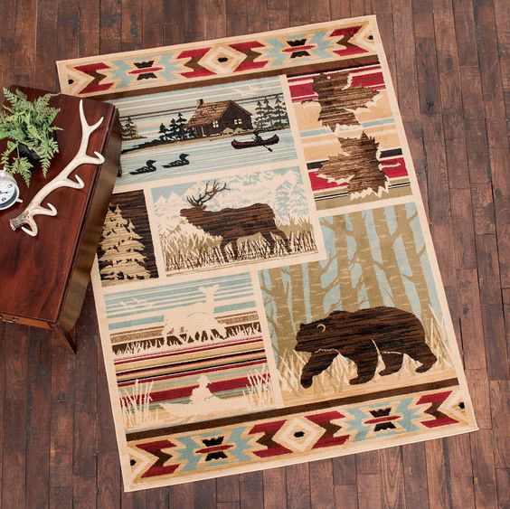 Lodge Moose Bear CLM2709090M Rug