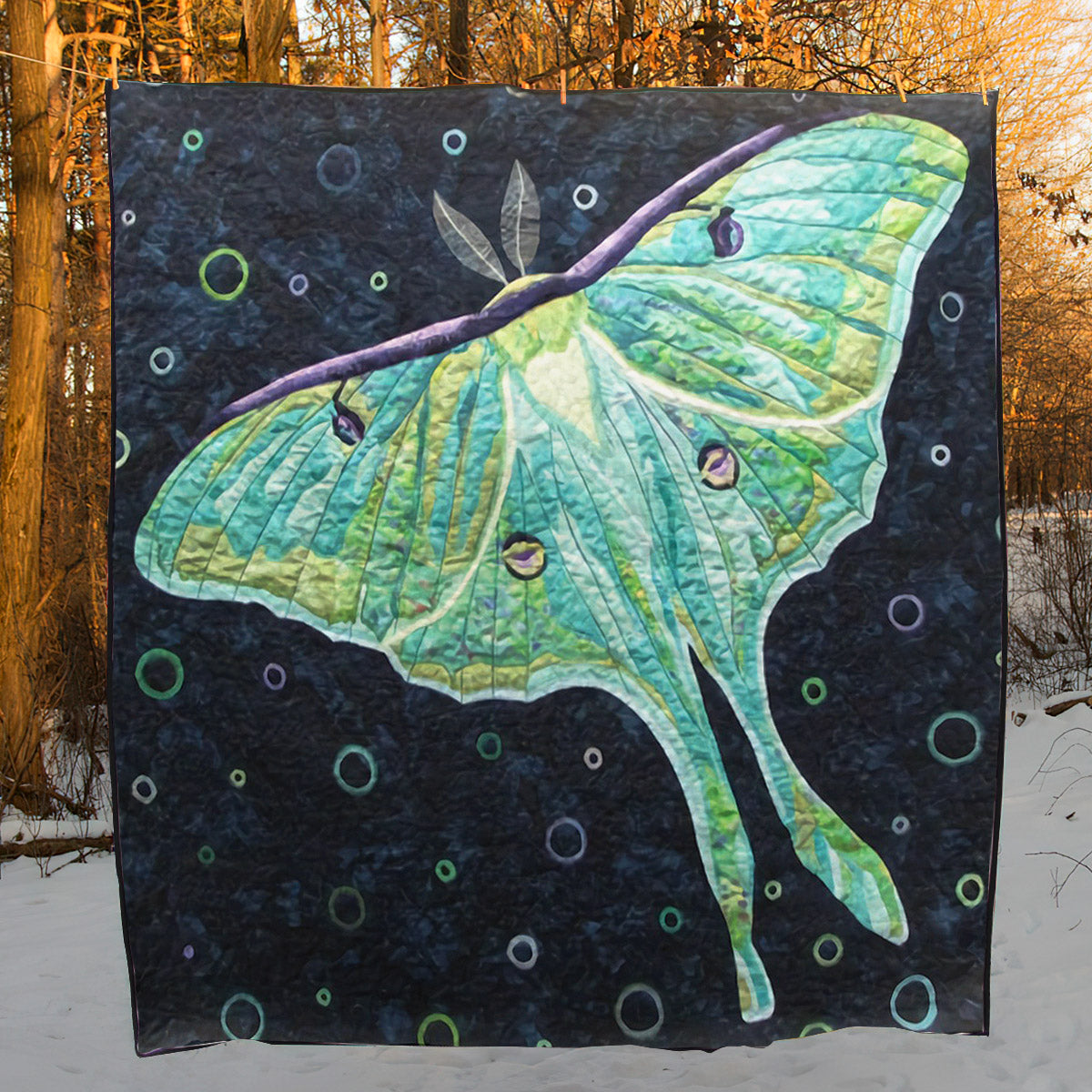 Luna Moth CLM020724 Quilt Blanket