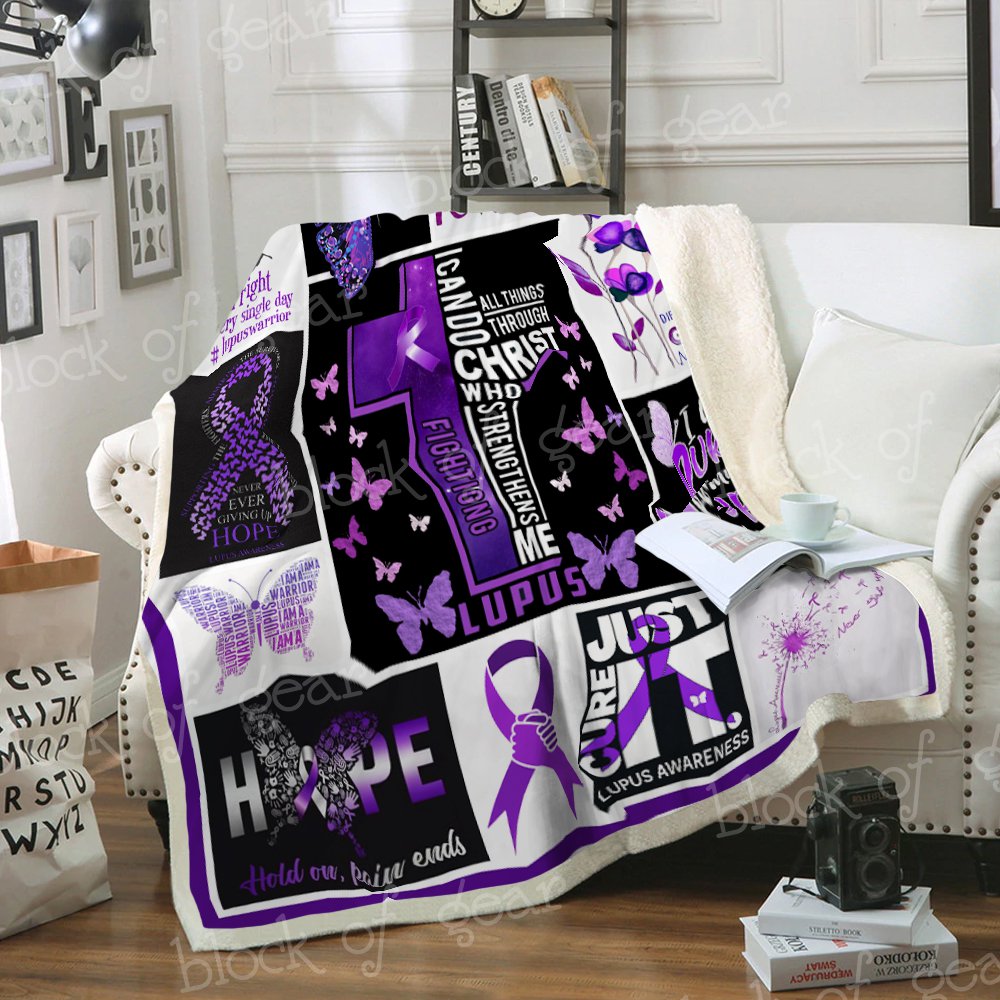 Lupus Awareness CL03100122MDF Sherpa Fleece Blanket
