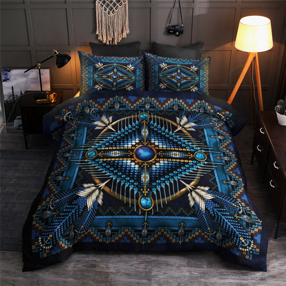 Mandala Blue Design Native American CLA22100295B Bedding Sets