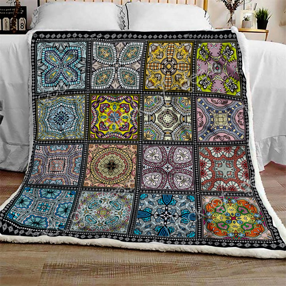 Mandala CL03100123MDF Sherpa Fleece Blanket