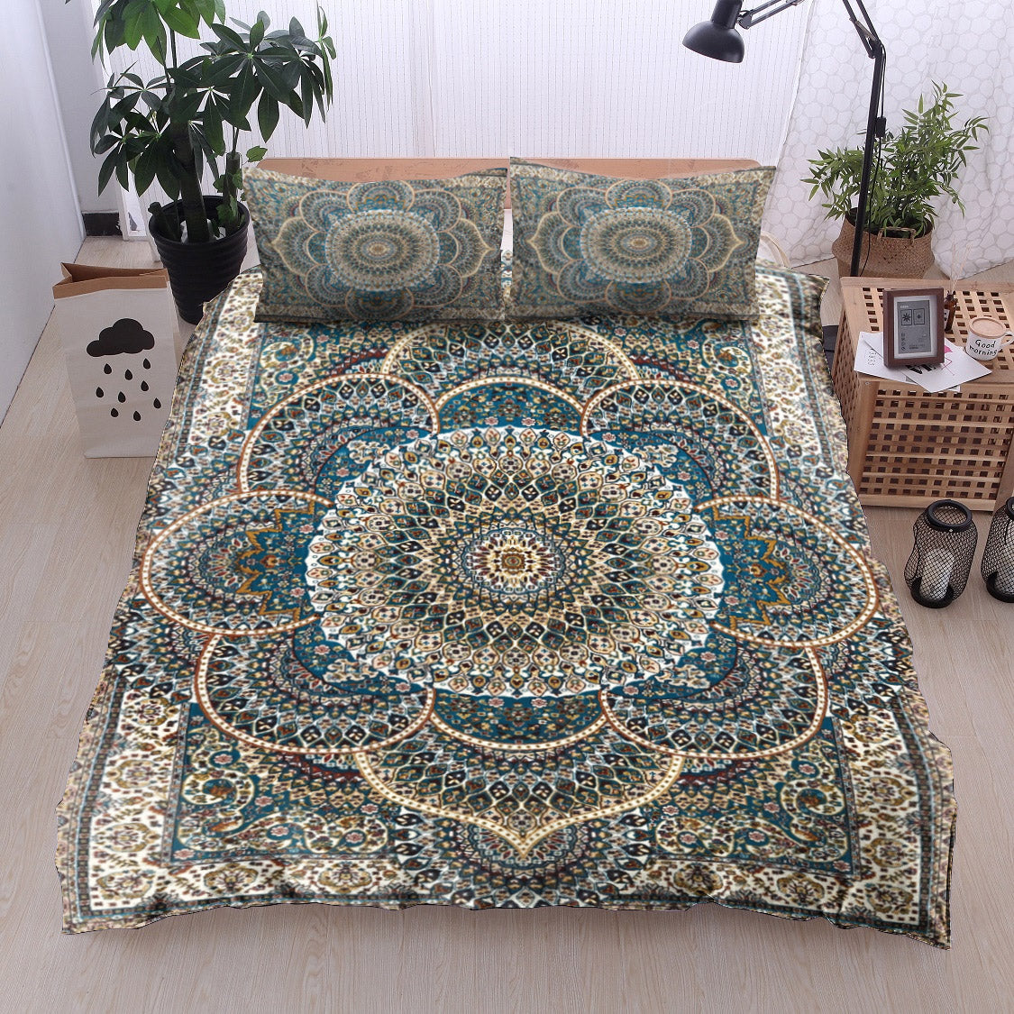 Mandala Persian Blue Floral DD19100132B Bedding Sets