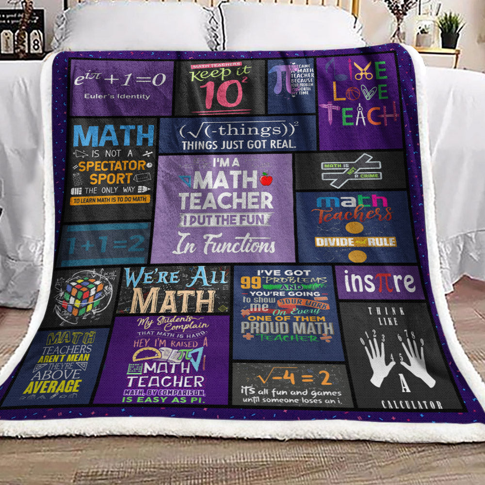 Math Teacher BT0110168F Sherpa Fleece Blanket