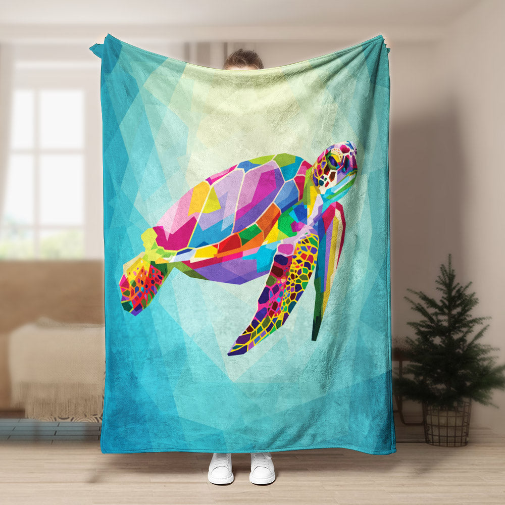 Maui Sea Turtle Island CLA1910034F Sherpa Fleece Blanket