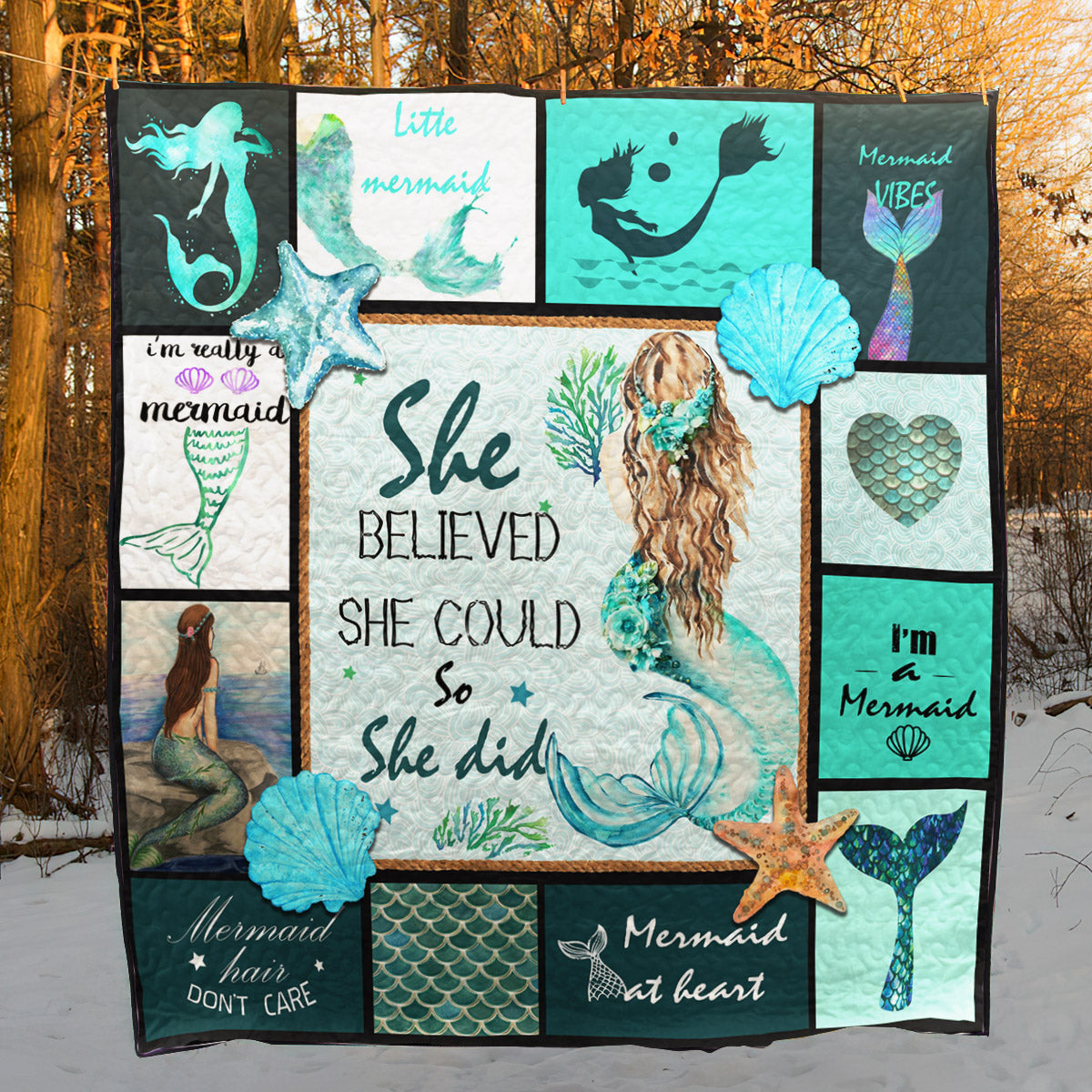 Mermaid CL15100240MDQ Quilt Blanket