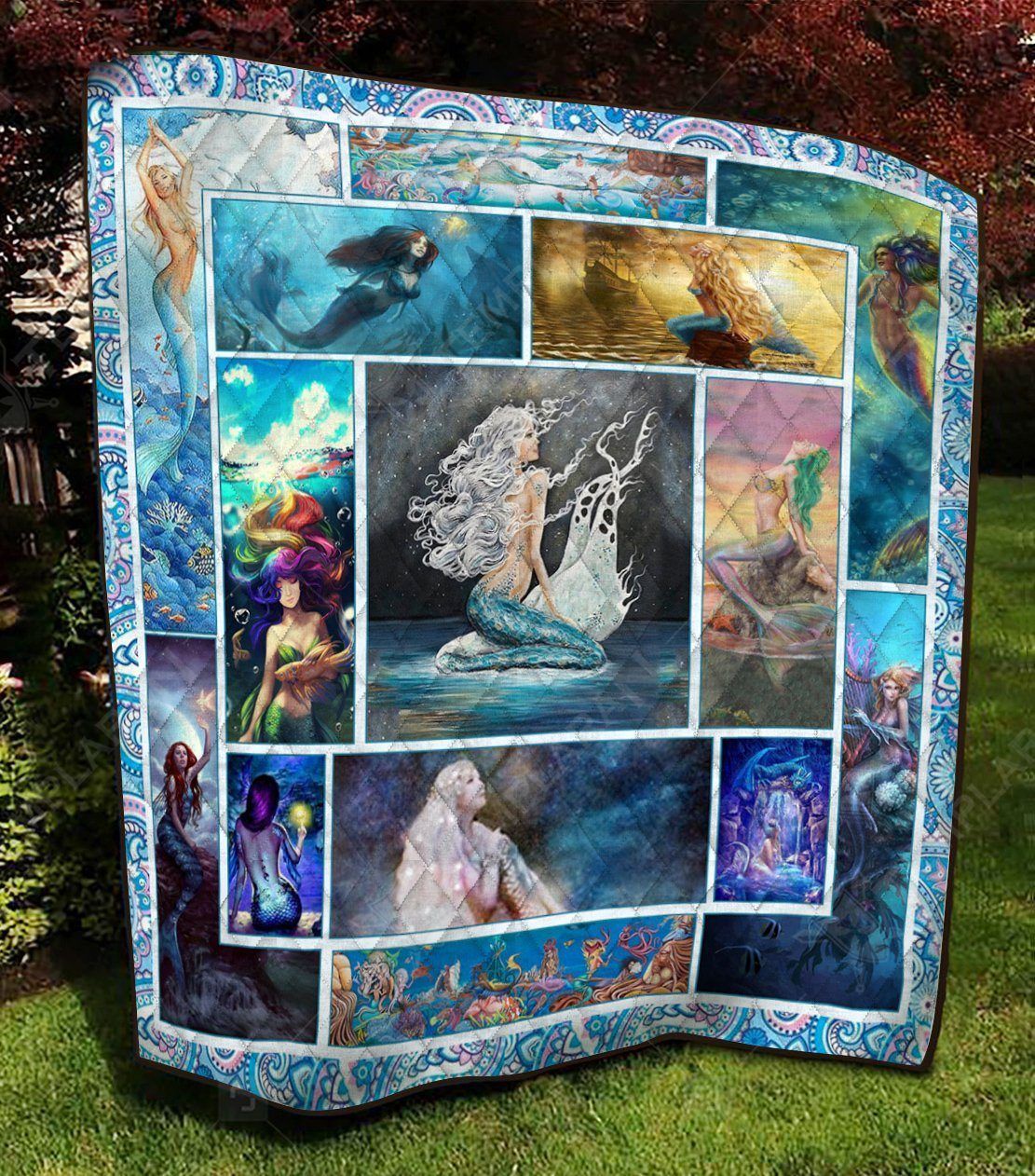 Mermaid CL28110204MDQ Quilt Blanket