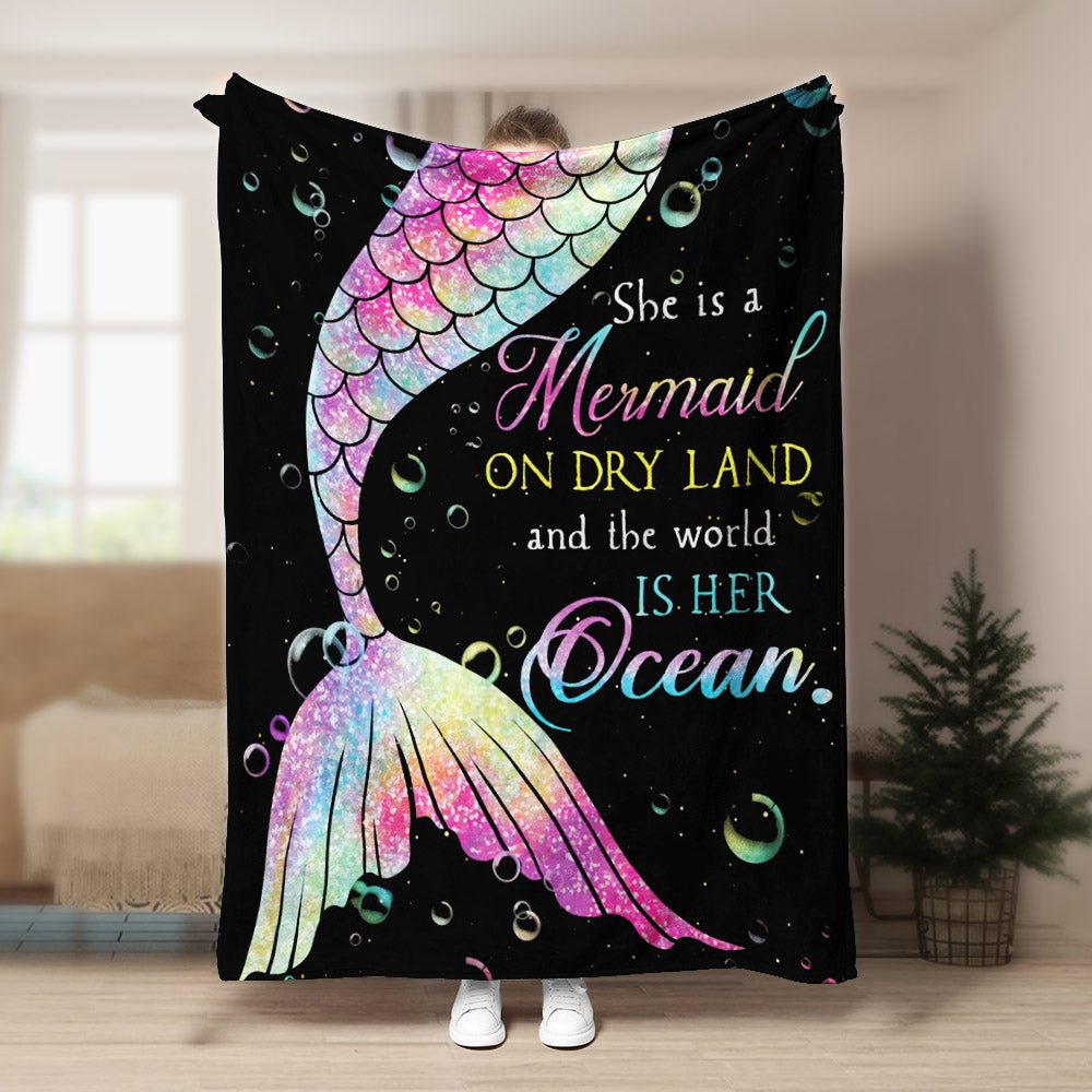 Mermaid CL280843MDF Sherpa Fleece Blanket