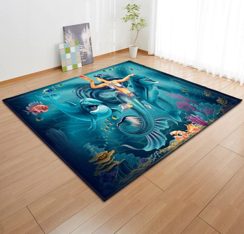 Mermaid Dolphin CL300937MDR Rug
