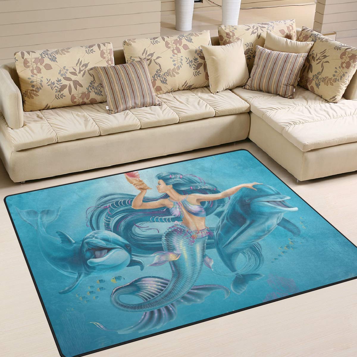Mermaid Dolphin CLG1910063R Rug