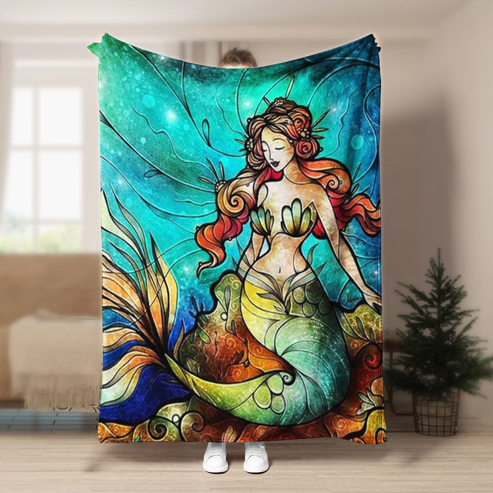 Mermaid HN051033F Sherpa Fleece Blanket