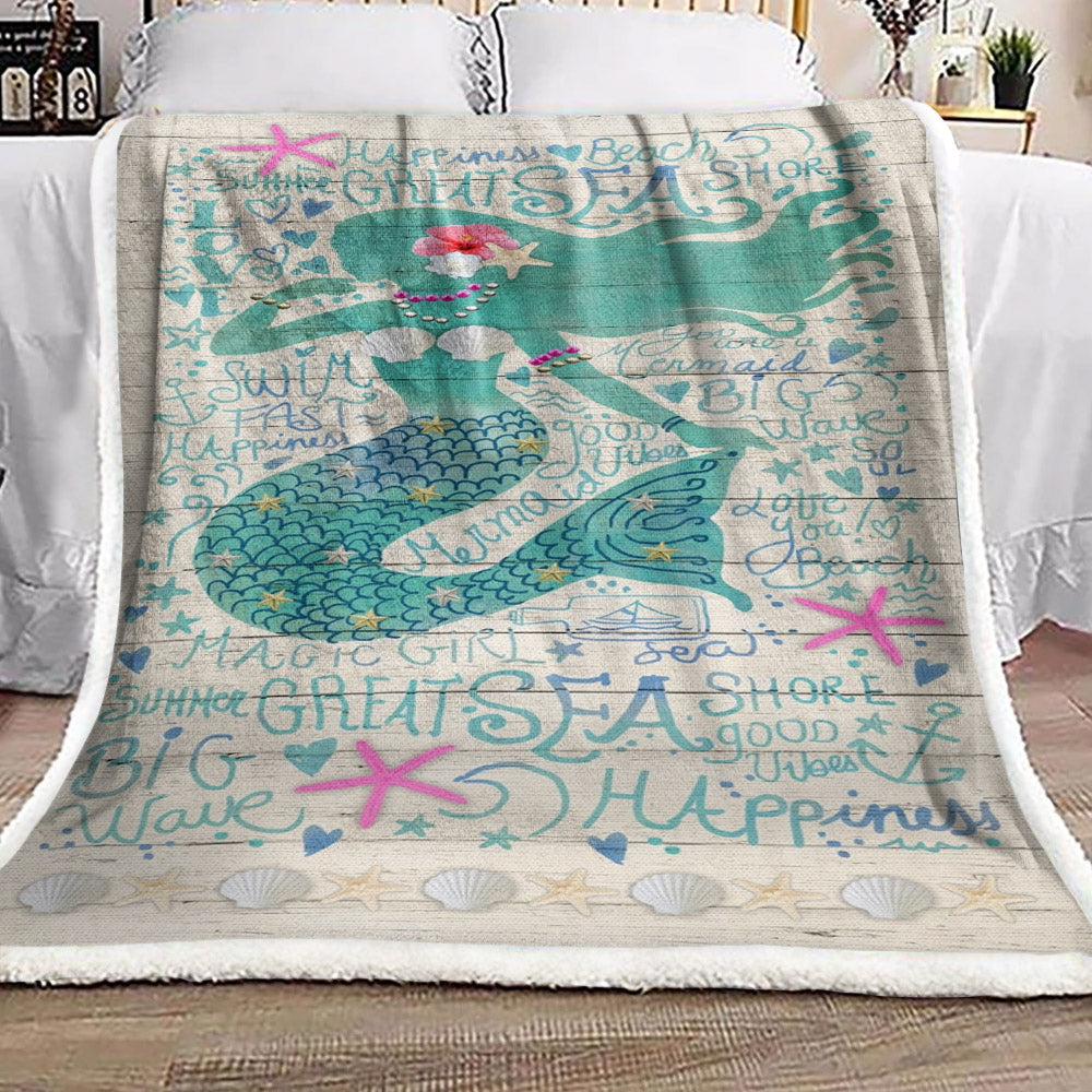 Mermaid HN1710108F Sherpa Fleece Blanket