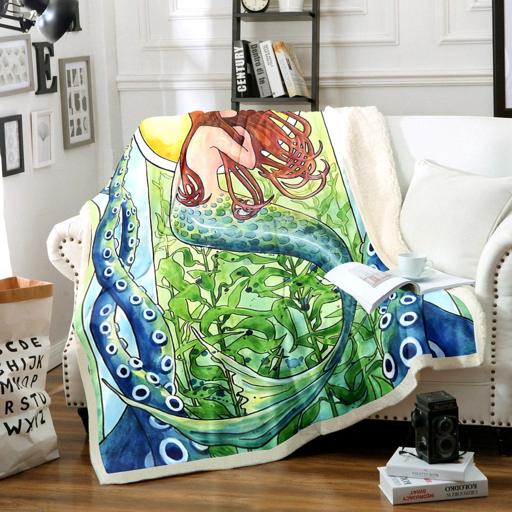 Mermaid HT1409076TT Sherpa Fleece Blanket