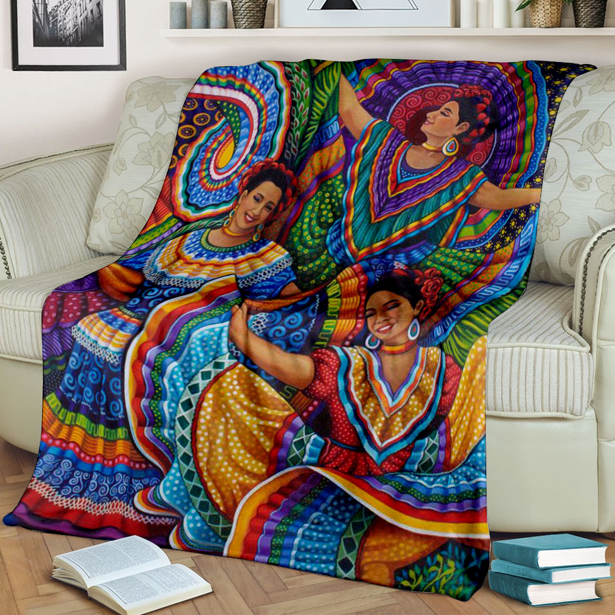 Mexican Folk Dancers Sherpa Fleece Blanket ND121008
