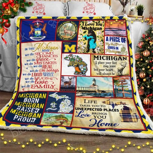 Michigan Is Always In My Heart CL30100184MDF Sherpa Fleece Blanket