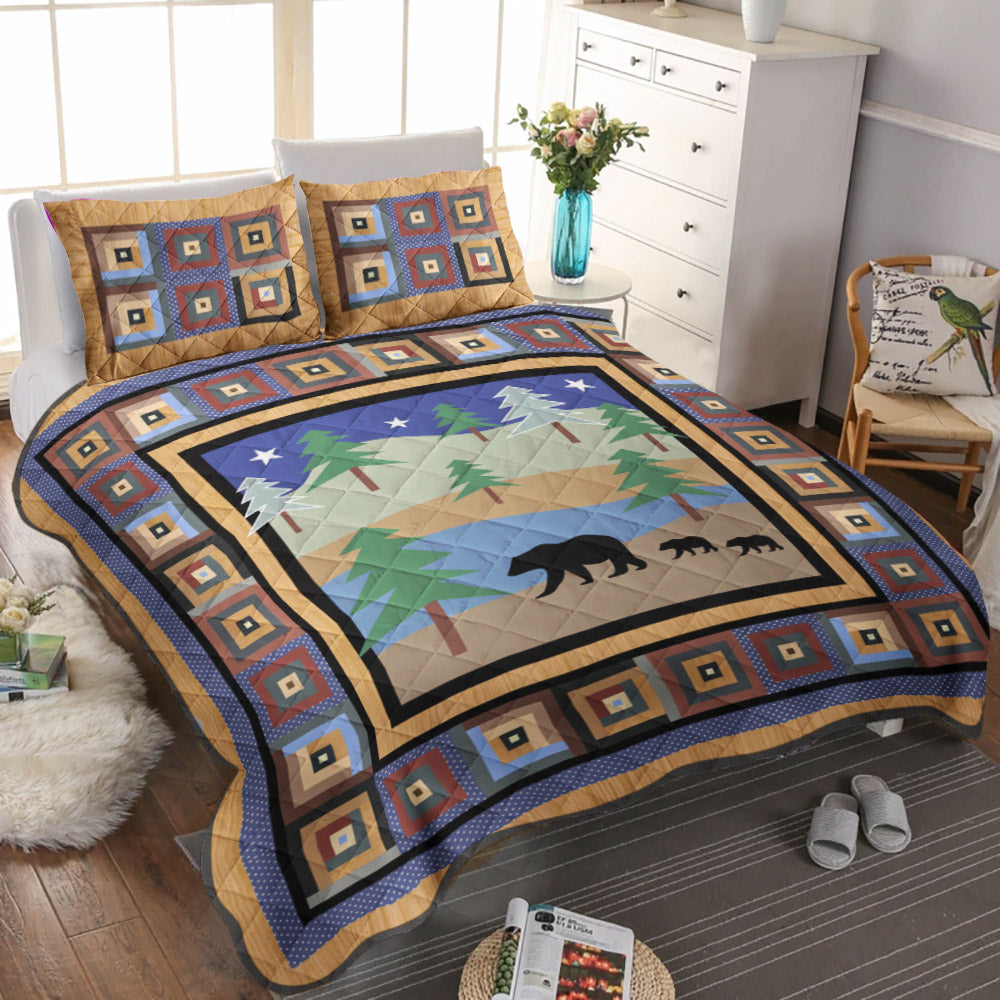 Midnight Bear CLA16110556B Quilt Bedding Set