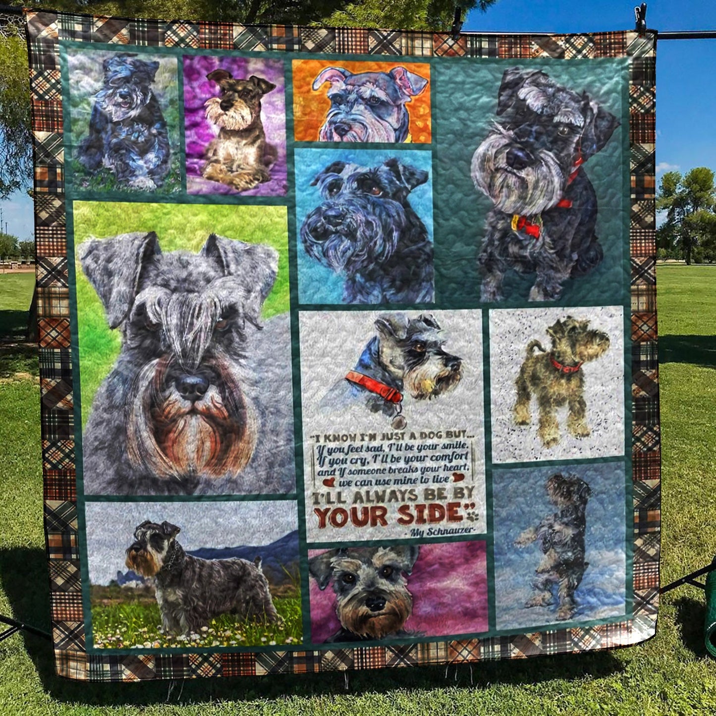 Miniature Schnauzer CL10100185MDQ Quilt Blanket