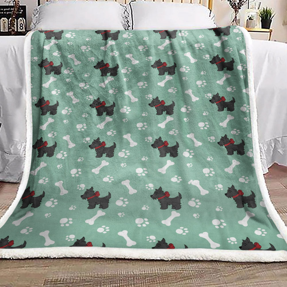 Miniature Schnauzer CL15110194MDF Sherpa Fleece Blanket