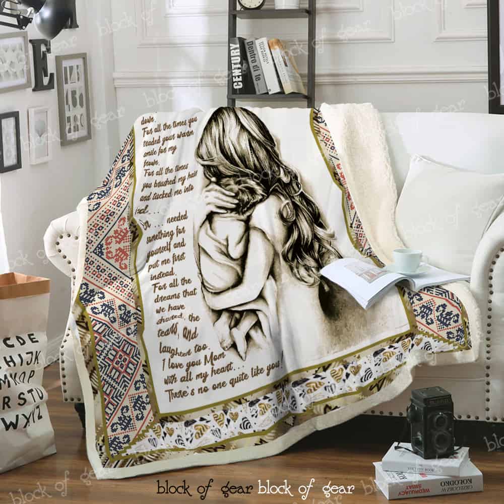 Mom I Love You With All My Heart CL04100150F Sherpa Fleece Blanket