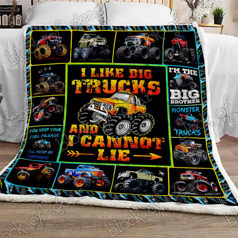 Monster Truck CL210991MD Sherpa Fleece Blanket